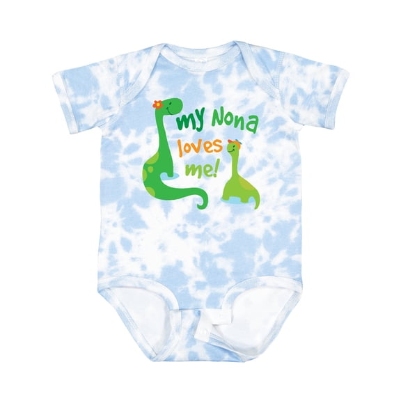 Inktastic My Nona Loves Me Grandson Dinosaur Boys Baby Bodysuit