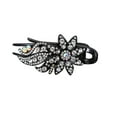 thumbnail image 3 of Womens Rhinestone Floral Hair Clip with Flexible Grip Durable Dovetail Design for Styling, 3 of 5