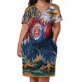 thumbnail image 3 of Serbian Eagle-vestido holgado con dos bolsillos para mujer vestido de fiesta de lujo para mujer vestidos de noche para mujer verano 2025, 3 of 7