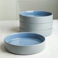 thumbnail image 2 of Stone Lain Elica 12-Piece Dinnerware Set Stoneware, Blue and Grey, 2 of 6
