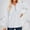 White, variant on Babysbule Women's Tops Stylish Deep V-Neck Solid Button Long Sleeve Blouse Shirt Top