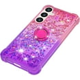 thumbnail image 4 of for Samsung Galaxy S25 Plus (Not S25)/ S24 Plus Quicksand Case with Ring Kickstand, Bling Cute Glitter Flowing Liquid Floating Sparkle Cover for Samsung Galaxy S25 Plus. JB-Pink Purple, 4 of 7