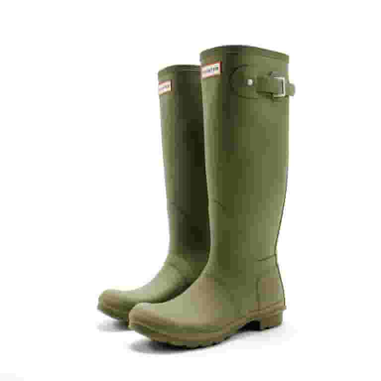 レインブーツ HUNTER WOMEN Original Tall Rain Boots Olive Leaf WFT1000RMAO Hunter Women's Original Tall Rain Boot, Olive Leaf,10 M US