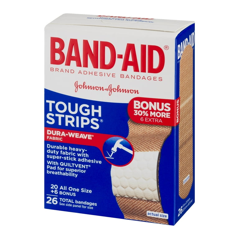 Band-Aid Brand Fabric Adhesive Bandages, Finger & Knuckle, 20 ct 