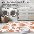 thumbnail image 5 of ODIKA 3'x5' Machine Washable Non-Slip Area Rug, Tropical Leaf Botanical Illustration High Traffic Rug, Orange, 393121, 5 of 5