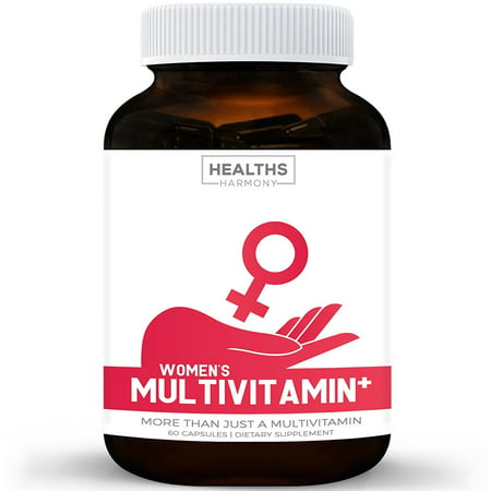 Healths Harmony Women's Multivitamin + (NON-GMO) Daily Vitamins & Minerals Plus Energy Boost, Hair, Eye Health & Antioxidants: With Biotin, Zinc, Lutein - Multi Tablet For Women - 60
