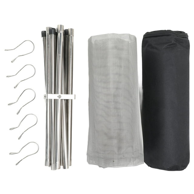 Portable Mesh Fire Pit, Uniform Heating Stainless Steel Collapsible Barbecue Grill For Outdoor Camping