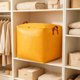 thumbnail image 5 of Grandes bolsas de almacenamiento para mudanzas, edredones, ropa, ropa de cama, impermeables, asas reforzadas, plegables, 54x47x30 cm, amarillo., 5 of 7