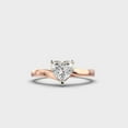 thumbnail image 2 of 1 Ct Heart Cut IGI Certified Lab Grown Diamond Engagement Ring for Ladies | Solid 14K Rose Gold (E/VVS2) | Solitaire Diamond Ring for Wedding | Size 10.5 by Diamond-Capitals, 2 of 8