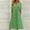 A029-Green, variant on QUINDOS Summer Dresses for Women Sundress Short Sleeve V-neck Casual Plus Size Dresses Button Pockets Solid Color Midi Long Dresses for Women