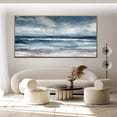 thumbnail image 3 of Muted Seascape Painting Neutral Oil Painting Seascape Oil Painting Blue Sea Landscape Wall Art Large Wall Decor,Unstretched,Frameless,(51*102cm)20*40Inches, 3 of 5