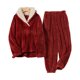 thumbnail image 1 of Pijamas de lana Coral para mujer, conjunto de pijamas de franela, ropa para el hogar gruesa Fridja  nalpqowj16949, 1 of 1