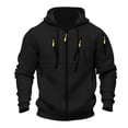 thumbnail image 3 of Zip Up Hoodie Men 2026 Fall Winter Long Sleeve Full Zipper Hooded Sweatshirt with Pockets Cardigan Jacket Outerwear, 3 of 5