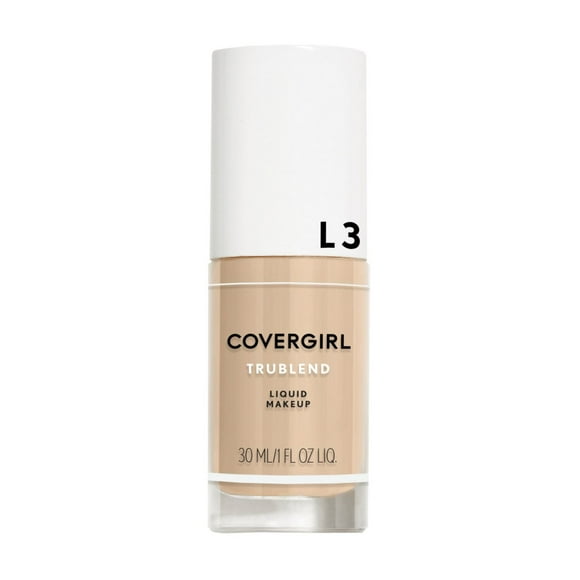 COVERGIRL TruBlend Hydrating Foundation, dewy finish, lasts all day, lightweight, oil-free formula, blurring imperfections, 100% Cruelty-Free, For a seamlessly flawless nude look