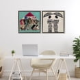 thumbnail image 2 of Stupell Industries Postal Glam & Fashionistas 2 Piece Gray Framed Floater Canvas Set design by Annabelle Hall, 18 x 18, 2 of 9
