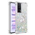 thumbnail image 2 of Funda para Xiaomi POCO F5 Pro 5G con Brillo Líquido Flotante, Purpurina, Parachoques y Anillo Giratorio Soporte, 2 of 5