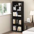 thumbnail image 2 of Pemberly Row Engineered Wood Simply Home 5-Shelf Bookcase in Espresso, 2 of 6