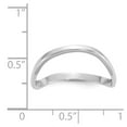 thumbnail image 4 of 14K White Gold Ring Band Fashion Polished Wave Thumb, Size 9, 4 of 5
