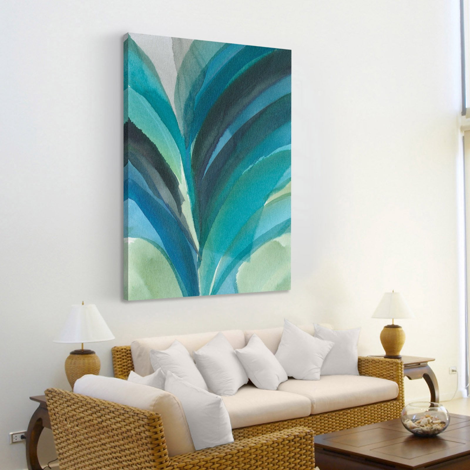 Marmont Hill "Blue Explosion" Painting Print on Wrapped Canvas