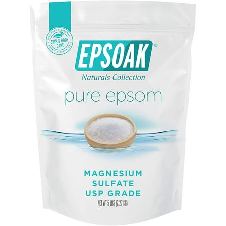Epsoak Epsom Salt 5lbs - 100% Pure Magnesium Sulfate  Made in USA