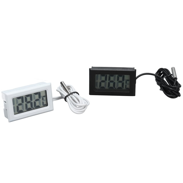 Electronic Digital , Waterproof -50 Degrees Celsius ~110 Degrees Celsius Refrigerator Temperature Meter 2s Refresh 2Pcs Mini For Aquarium For Greenhouse