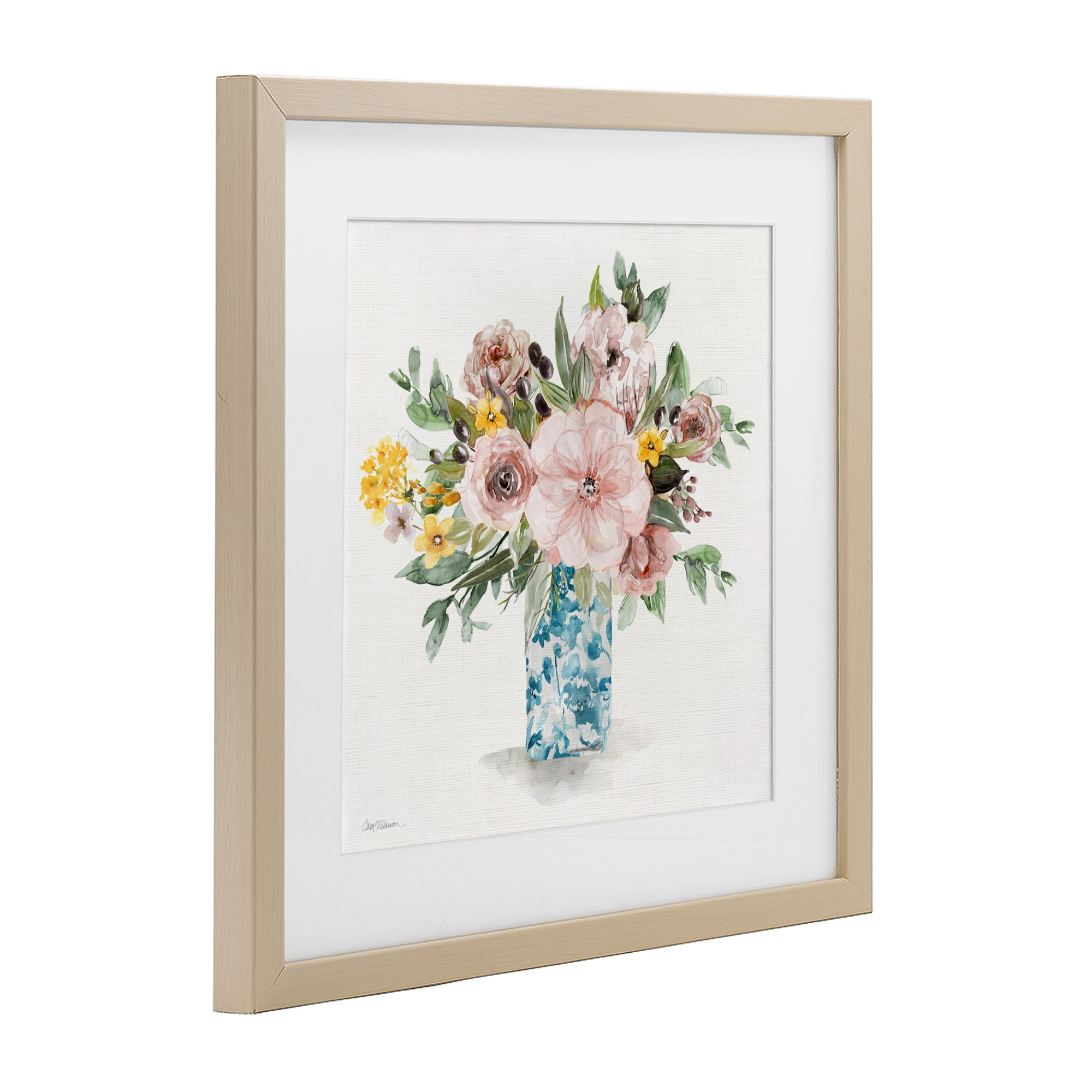Stupell Industries Summer Chinoiserie Vase Birch Framed Print Under Glass, design by Carol Robinson