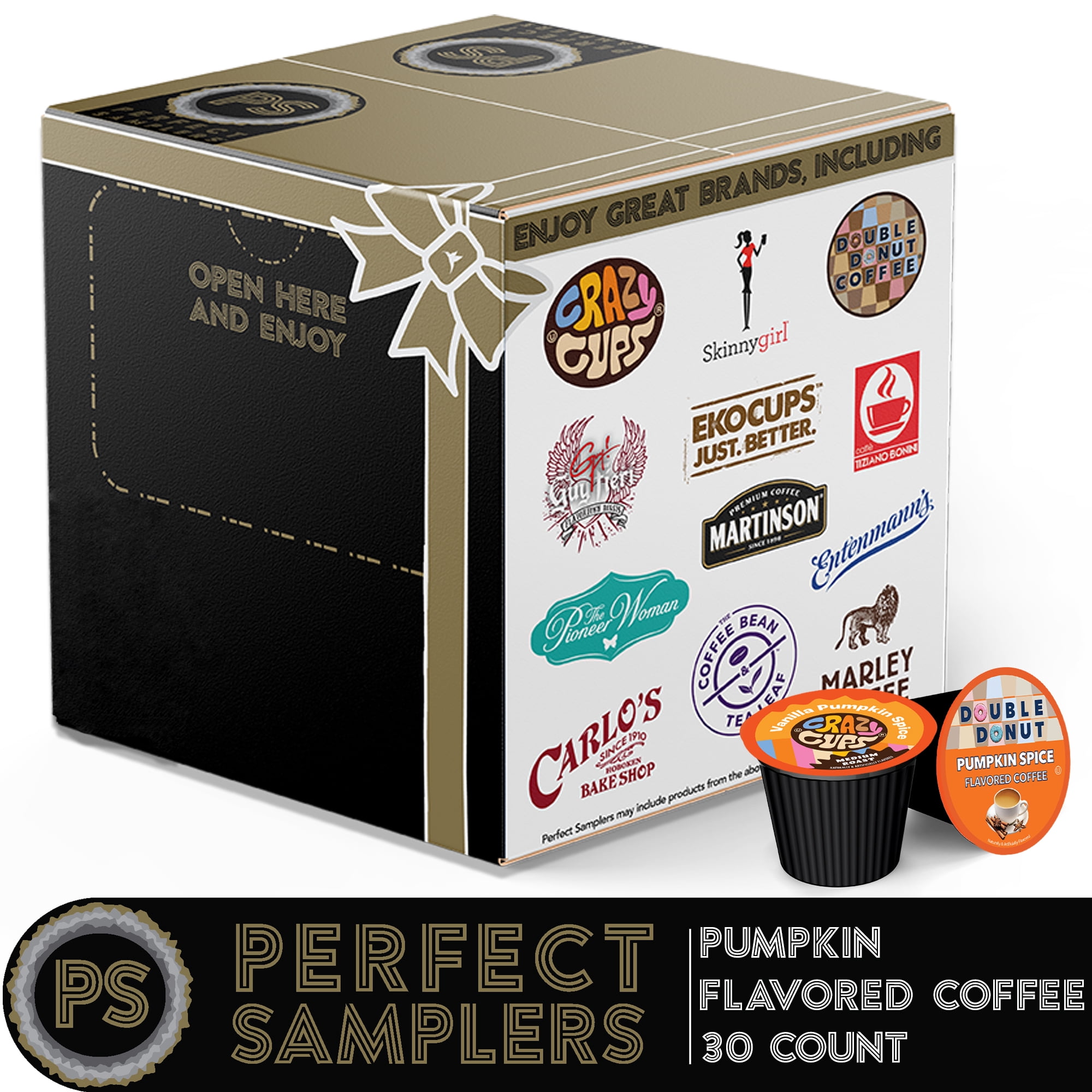 Perfect Samplers Hazelnut Coffee Pods Variety Pack, Medium Roast Coffee for Keurig K Cups Machines, Assorted Hazelnut Coffee Pods Sampler, 30 Count