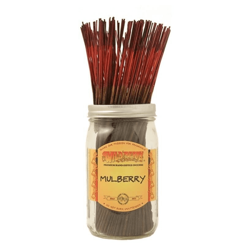 Wildberry Incense 11" Mulberry 100 Stick Pack, Jar Not Included
