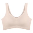thumbnail image 1 of Ropa interior de cuatro generaciones para mujer, chaleco con escote en V profundo, sujetador fino sin costuras para dormir deportivo de una sola capa, 1 of 1