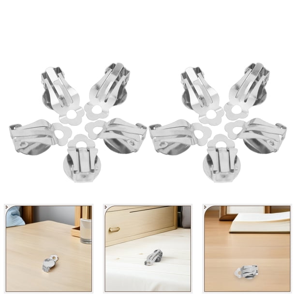 unbranded 20Ud Clips De Aretes Con Base Redonda Plata En Acero Inoxidable Para Uso En Manualidades