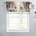 thumbnail image 4 of Deer Curtain Valances Winter Cabin Wild Animal Elk Snowy Tree Forest Privacy Window Valances for Living Room Kitchen 54 by 18 in, 1 Panel, 4 of 6