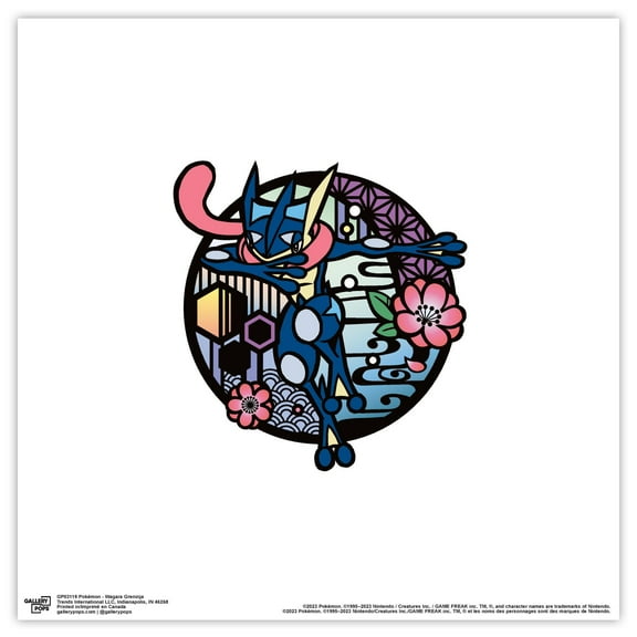 Gallery Pops Pokemon - Wagara Greninja Wall Art, Unframed Version, 12" x 12"