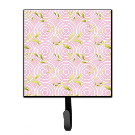 Gemoetric Circles on Pink Watercolor Leash or Key Holder