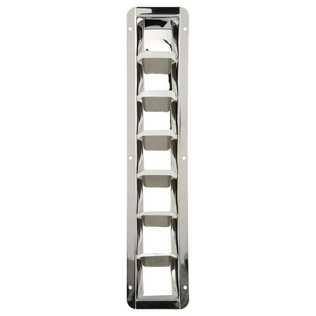 Rejilla de ventilación marina de acero inoxidable 304 con 7 ranuras para extractores, aires acondicionados y ventiladores de cocina.