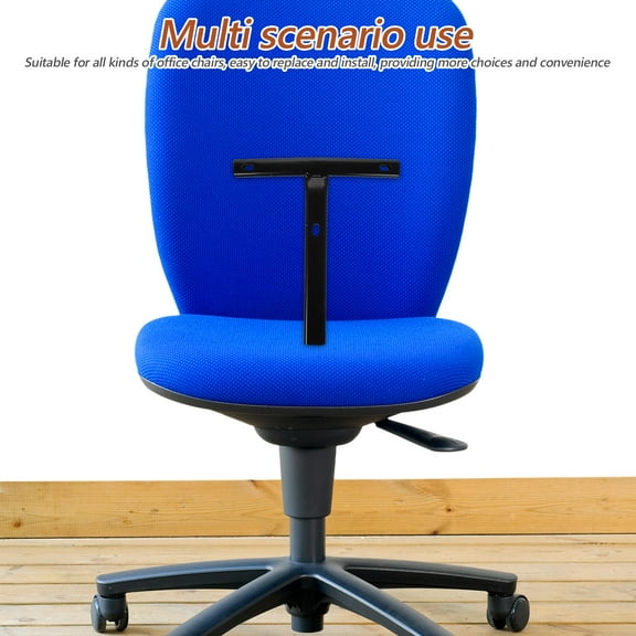 IDEANATEGRATE 1Set Swivel Chair Back Support Rod Black Triangular Bracket Construction for Chair Repair