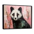 thumbnail image 2 of Designart "Playful Skunk Amidst Pink" Animals Framed Wall Art - Modern Farmhouse Black Skunk Entryway Framed Wall Art, 2 of 6