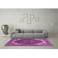 thumbnail image 3 of Ahgly Company Indoor Square Persian Purple Traditional Area Rugs, 4' Square, 3 of 4