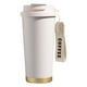 thumbnail image 2 of Taza de café aislada de acero inoxidable 500ml | Termo al vacío 304 con pajita, tapa impermeable, correa de nailon | Bebidas calientes y frías, vaso portátil de viaje, blanco/negro/rojo, duradero, 2 of 6
