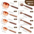 thumbnail image 3 of FUYGRCJ Measuring Cups and Spoons Set of 8, Golden Stainless Steel Measuring Cup with Wooden Handle, Measuring Spoons Set with Engraved Markings, Nesting Kitchen Measure Set for Cooking and Baking, 3 of 11