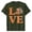 Army Green, variant on Women's Short Sleeve Shirts With Playful Monkey Print Round Neck Tops Casual Fashion Vacation Tees