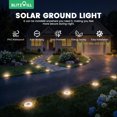 thumbnail image 2 of BLITZWILL 12 Pack Solar Ground Lights Outdoor, 8 LED Solar Flat Lights IP68 Waterproof Disc Light, Pathway Garden Lighting for Landscape Yard Walkway Driveway Lawn, Warm White, 2 of 8