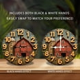 thumbnail image 2 of Rustic Barn Farmhouse Wall Clock Home Decor 10-Inch Silent Wooden Wall Clock, Battery Operated (AA Batteries Not Included), Artistic Home Decor, 2 of 7