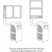 Costway 8000 BTU ASHRAE Portable Air Conditioner & Dehumidifier Function Remote w/ Window Kit White