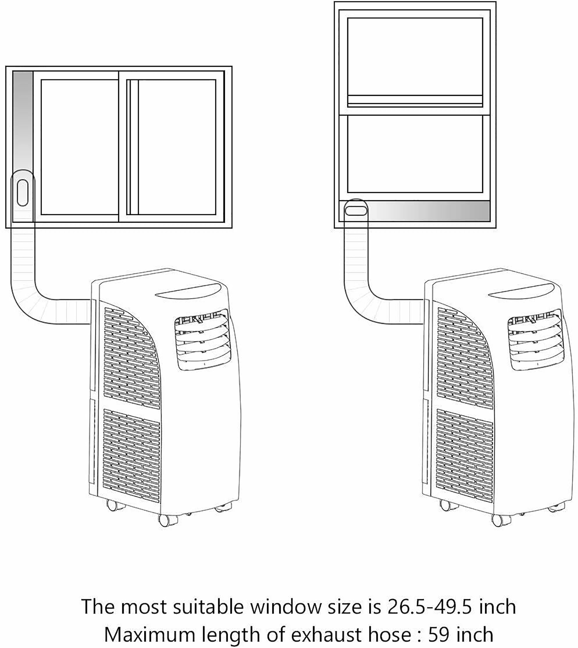 Costway 5500 BTU (8000 BTU ASHRAE) Portable Air Conditioner & Dehumidifier Function Remote w/ Window Kit - image 4 of 10
