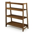 thumbnail image 3 of Camaflexi Mid Century Modern Wooden Bookshelf 3 Tier Open Shelving Unit, Castanho 100% Solid Wood, 3 of 10