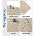 thumbnail image 6 of GENTS BLISS Men Linen Shirts Casual Short Sleeve Button Down Shirts for Men Beach Tops with Pocket, 6 of 13