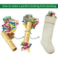 thumbnail image 6 of 8 Pieces Knitted Christmas Stockings 18 Inch Large Size Crochet Cable Knit Hanging Stocking Decorations for Xmas Family Holiday Season Decor, 6 of 6