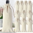 thumbnail image 1 of 10Pcs Sublimation Wine Bottle Bags Reusable Polyester Wine Bottle Gift Bags with Drawstring Bulk Blank Heat Transfer Wine Bag DIY Wine Bottle Storage Pouches for Sublimation Party Wedding, 1 of 10