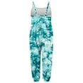 thumbnail image 5 of NAISIBABY Girls Suspenders Jumpsuit, Sleeveless Tie-Dye Gradient Printed Causal Summer Romper Blue 5-6T, 5 of 5