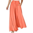 thumbnail image 3 of jiaxiM Linen Wide Leg Pants for Women High Waisted Palazzo Pants Drawstring Flowy Womens Trousers Lounge Pants Summer Beach Vacation Outfits, 3 of 6